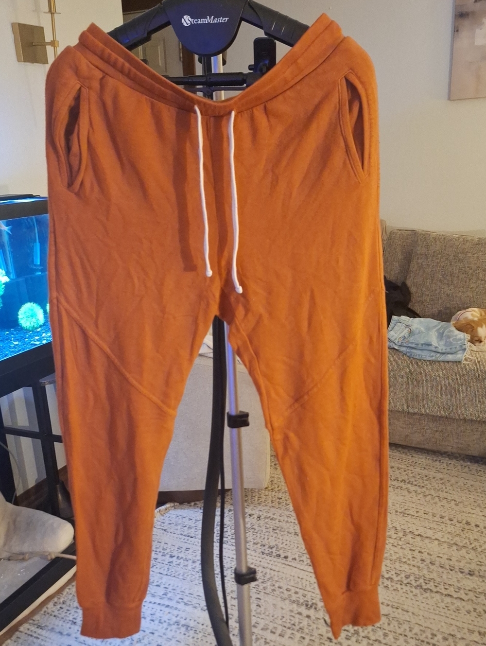 Monrow Burnt Orange Drawstring Joggers